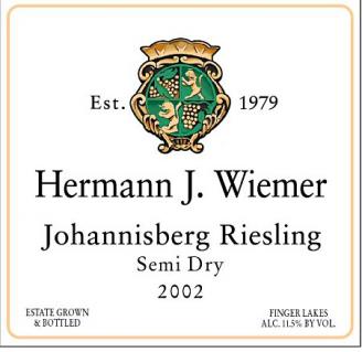 Hermann J. Wiemer - Johannisberg Riesling Finger Lakes Semi-Dry NV